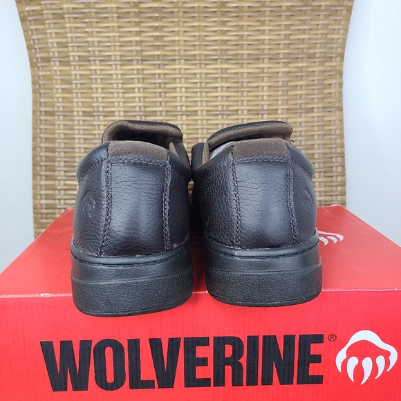 Wolverine Shoes Loafers Slip-On Brown Leather Steel Toe Men's Size 11 - Picture 6 of 12